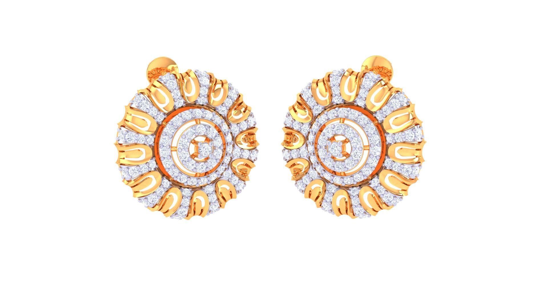 Earring Pendant Set 3dm STL OBJ FBX Renders Details 3D print model_2