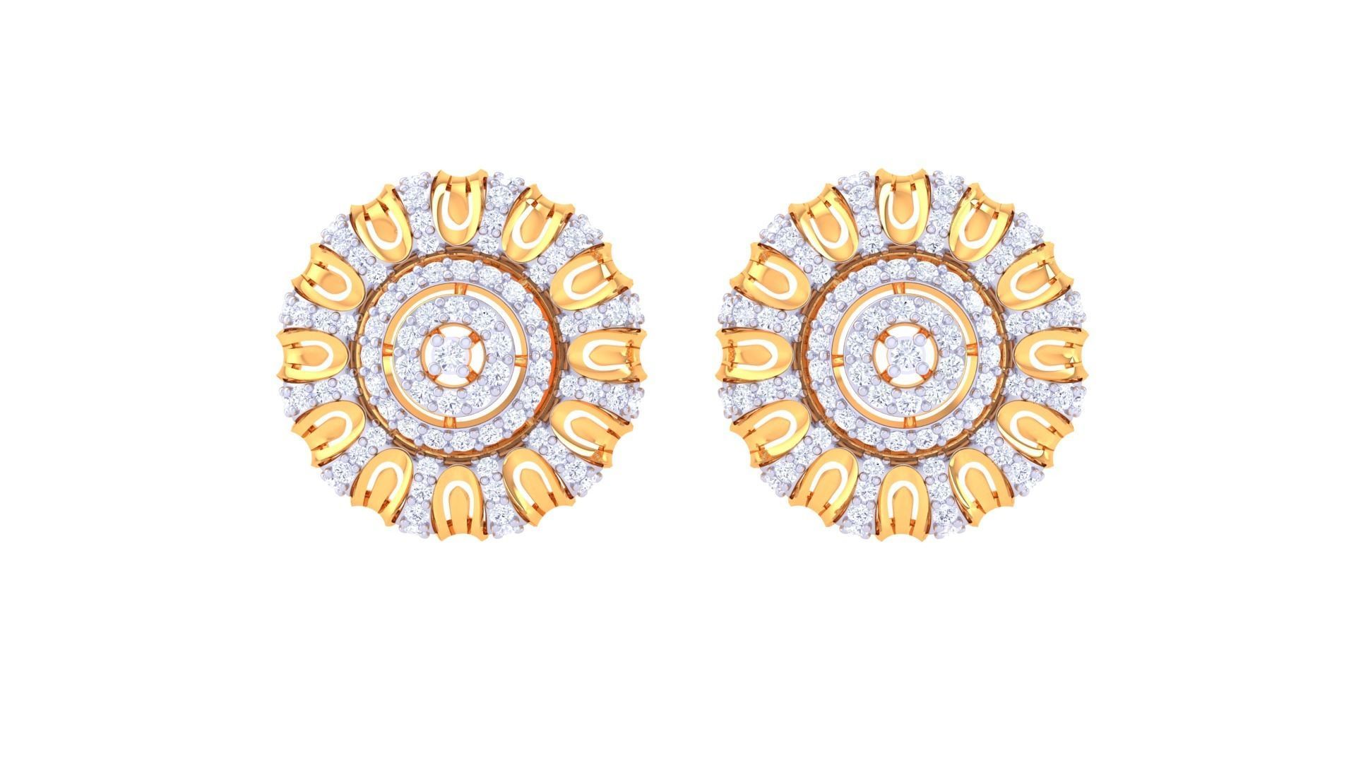 Earring Pendant Set 3dm STL OBJ FBX Renders Details 3D print model_3