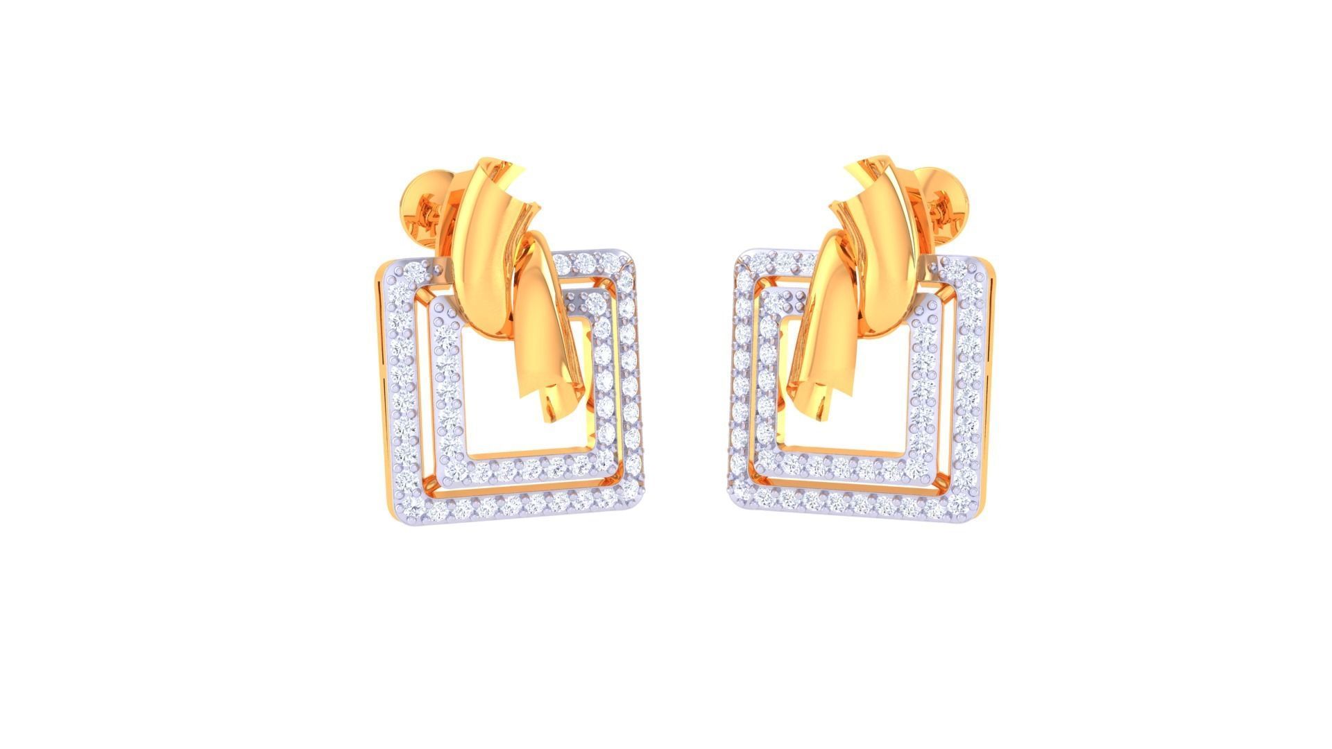 Earring Pendant Set 3dm STL OBJ FBX Renders Details 3D print model_2