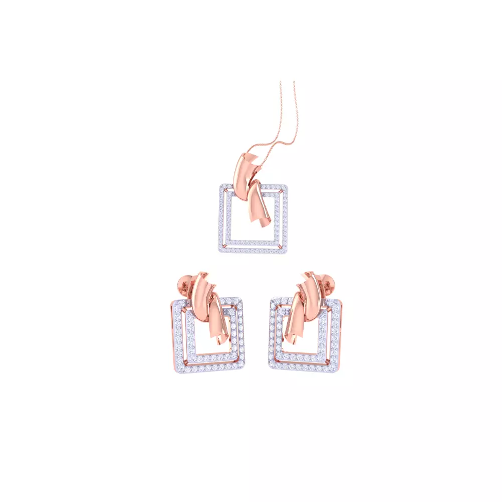 Earring Pendant Set 3dm STL OBJ FBX Renders Details 3D print model_0