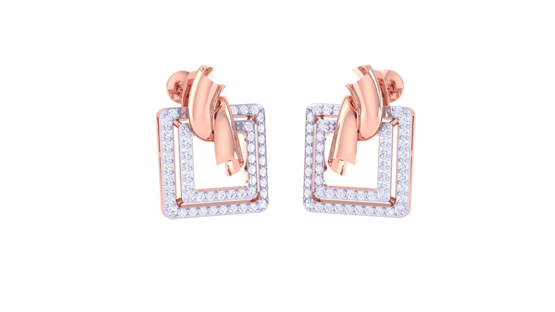 Earring Pendant Set 3dm STL OBJ FBX Renders Details 3D print model_1