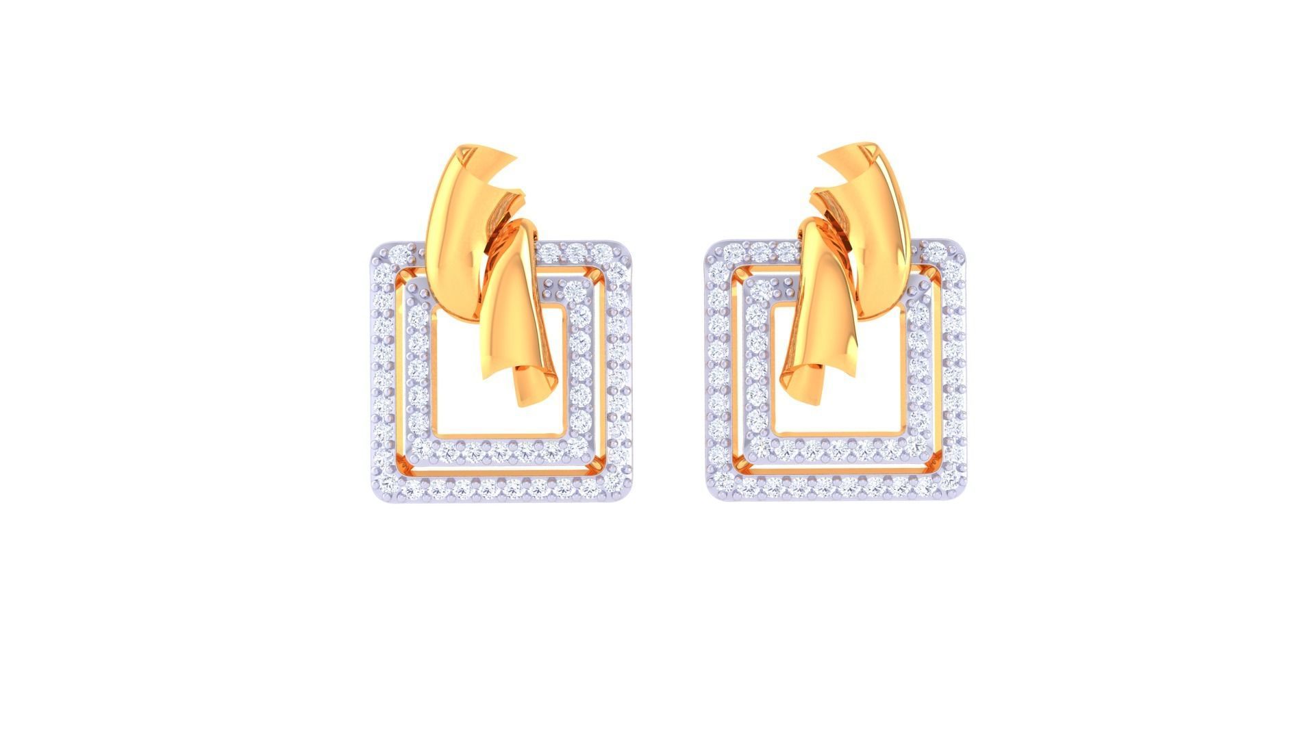 Earring Pendant Set 3dm STL OBJ FBX Renders Details 3D print model_3