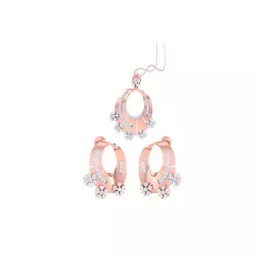 Earring Pendant Set 3dm STL OBJ FBX Renders Details