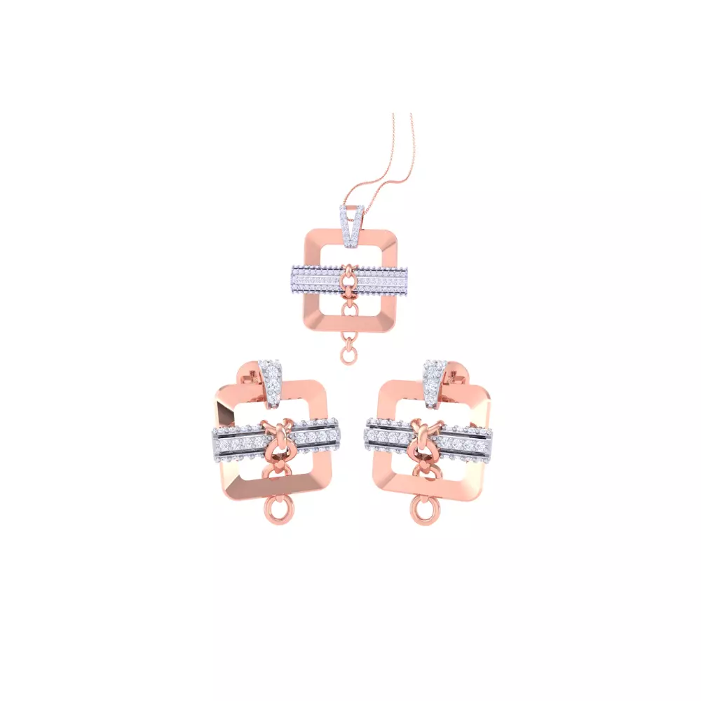Earring Pendant Set 3dm STL OBJ FBX Renders Details 3D print model_0