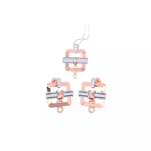 Earring Pendant Set 3dm STL OBJ FBX Renders Details