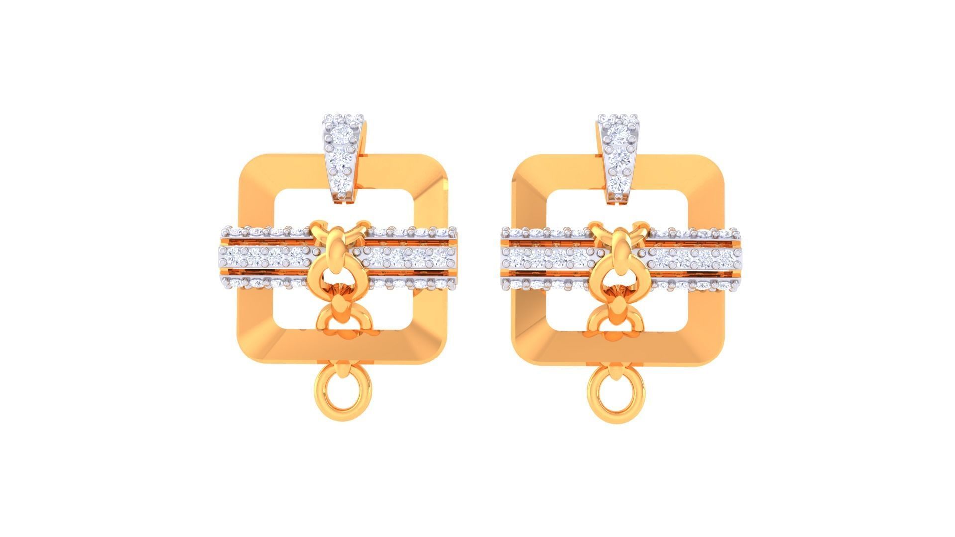 Earring Pendant Set 3dm STL OBJ FBX Renders Details 3D print model_2