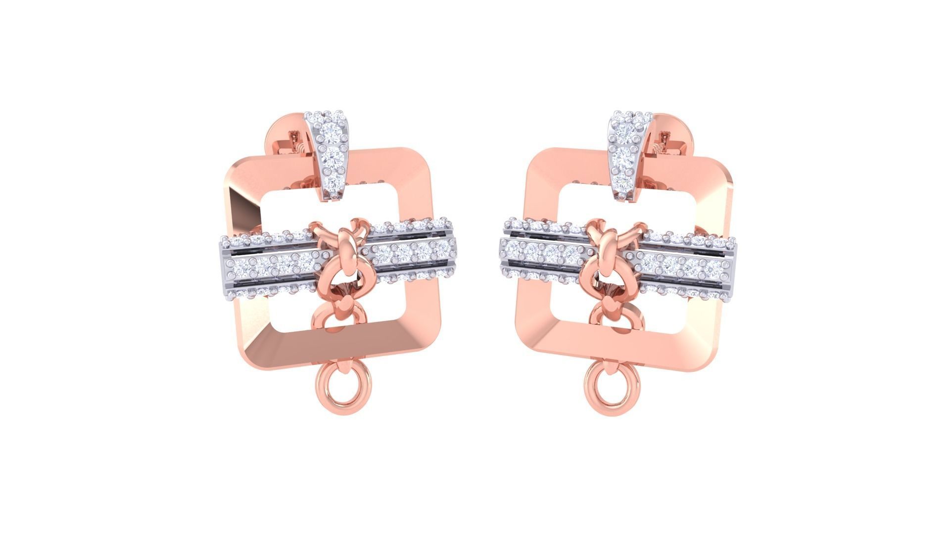 Earring Pendant Set 3dm STL OBJ FBX Renders Details 3D print model_4