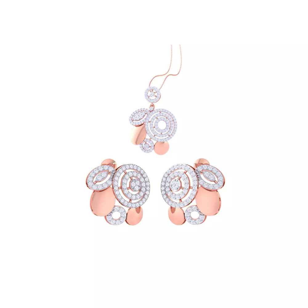 Earring Pendant Set 3dm STL OBJ FBX Renders Details 3D print model_0