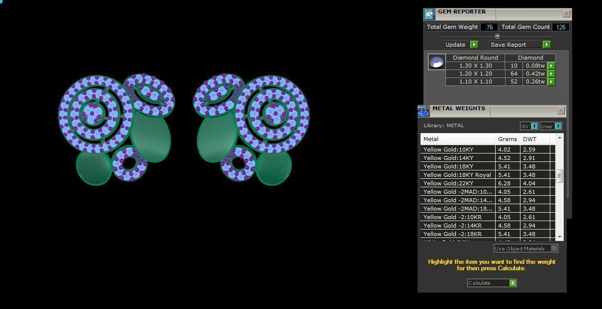 Earring Pendant Set 3dm STL OBJ FBX Renders Details 3D print model_10