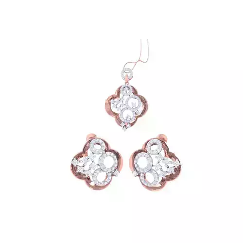 Earring Pendant Set 3dm STL OBJ FBX Renders Details