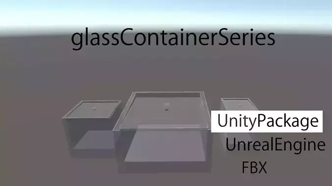 glassContainerSeries three boxes in middle of field