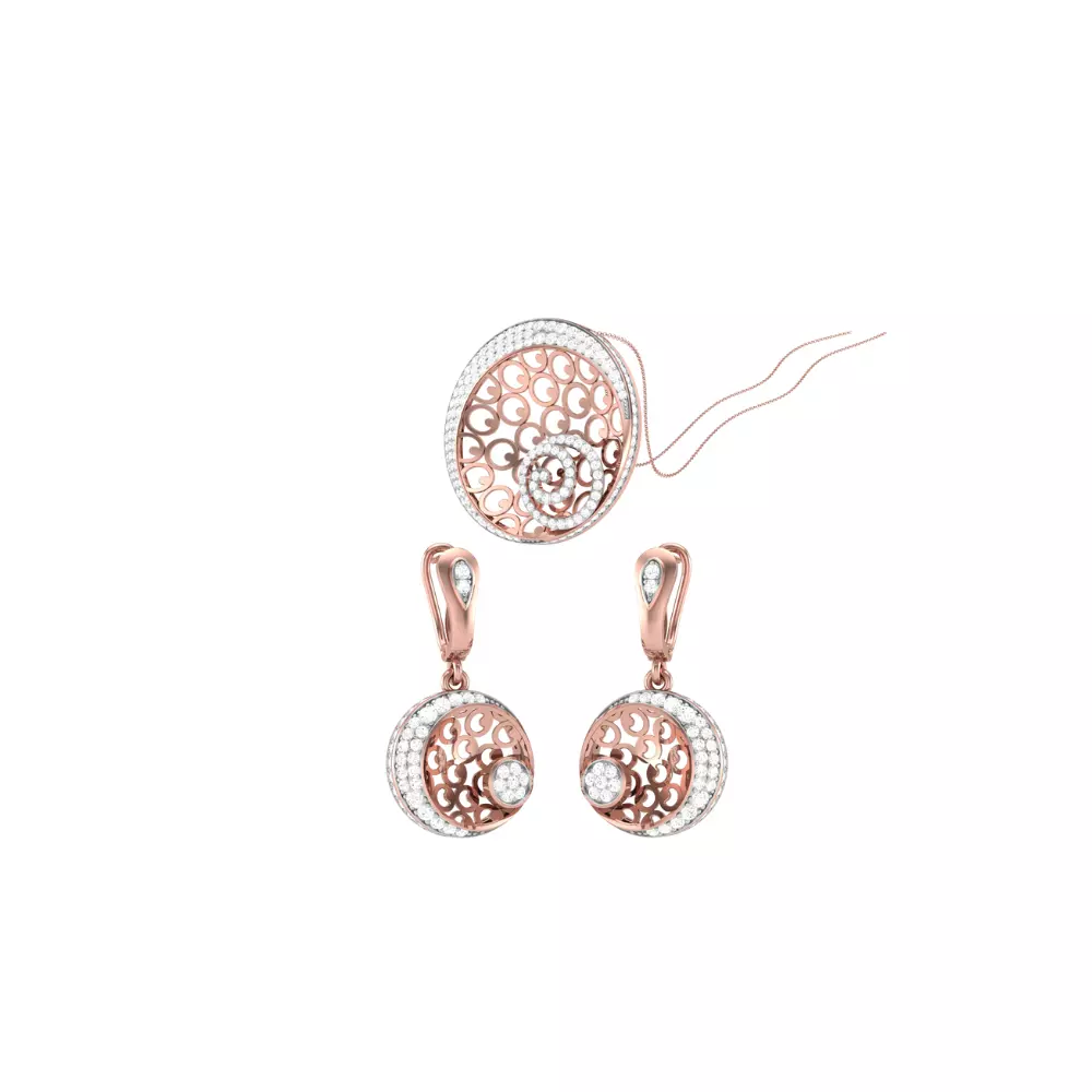 Earring Pendant Set 3dm STL OBJ FBX Renders Details 3D print model_0