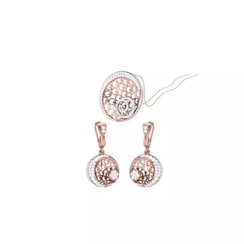 Earring Pendant Set 3dm STL OBJ FBX Renders Details