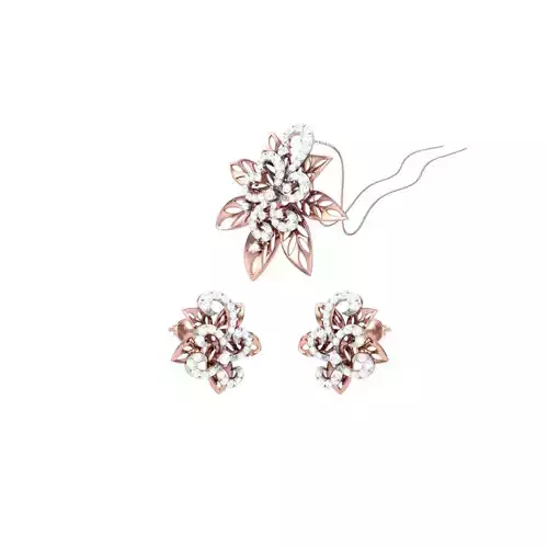 Earring Pendant Set 3dm STL OBJ FBX Renders Details