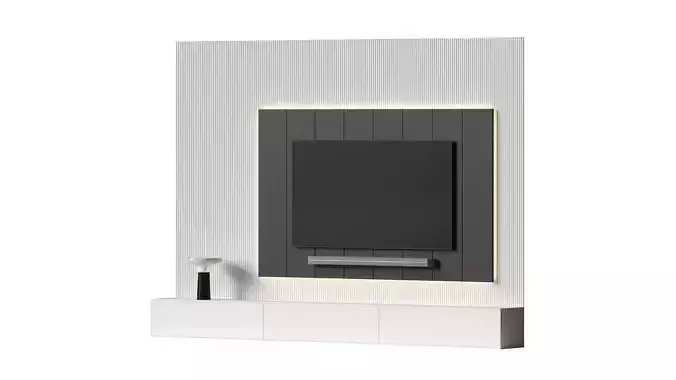 TV set 3 entertainment center with frame