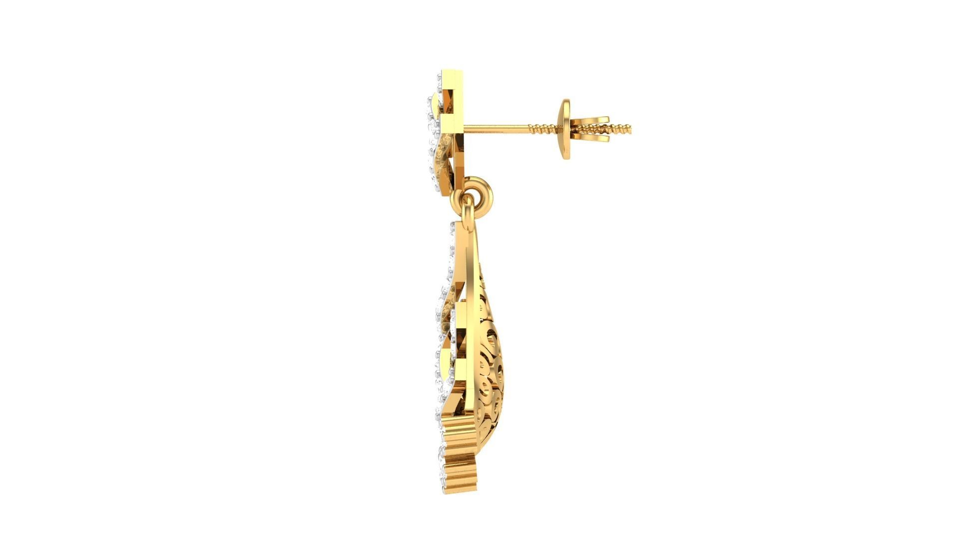 Earring Pendant Set 3dm STL OBJ FBX Renders Details 3D print model_2