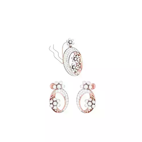 Earring Pendant Set 3dm STL OBJ FBX Renders Details