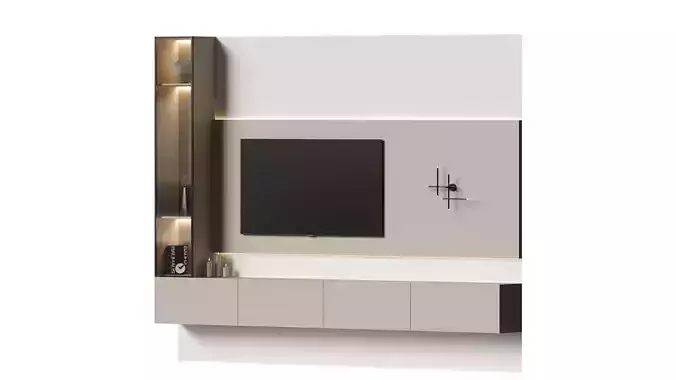 TV set 5 wall unit color