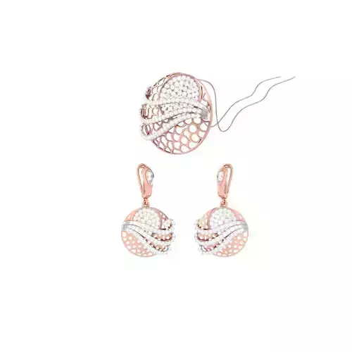 Earring Pendant Set 3dm STL OBJ FBX Renders Details