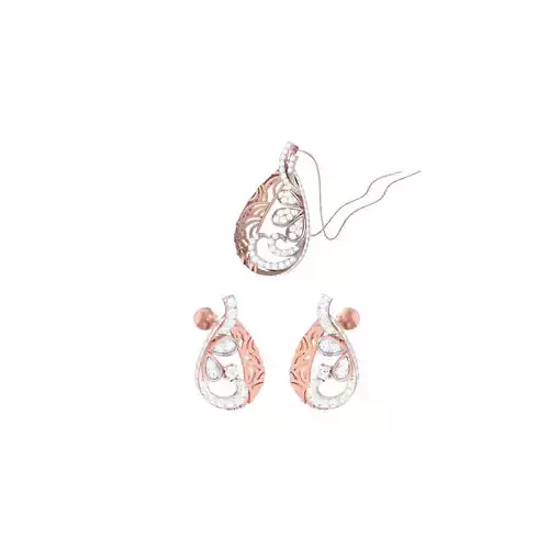 Earring Pendant Set 3dm STL OBJ FBX Renders Details