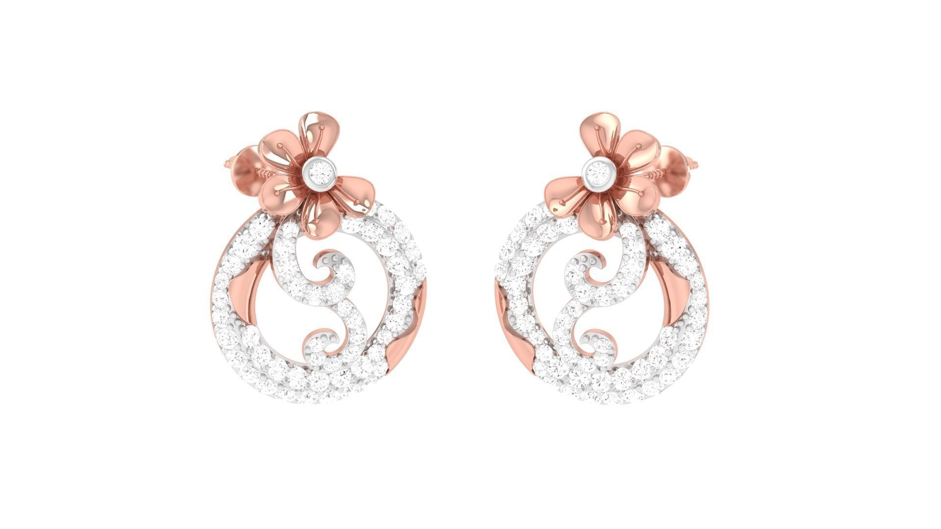 Earring Pendant Set 3dm STL OBJ FBX Renders Details 3D print model_4