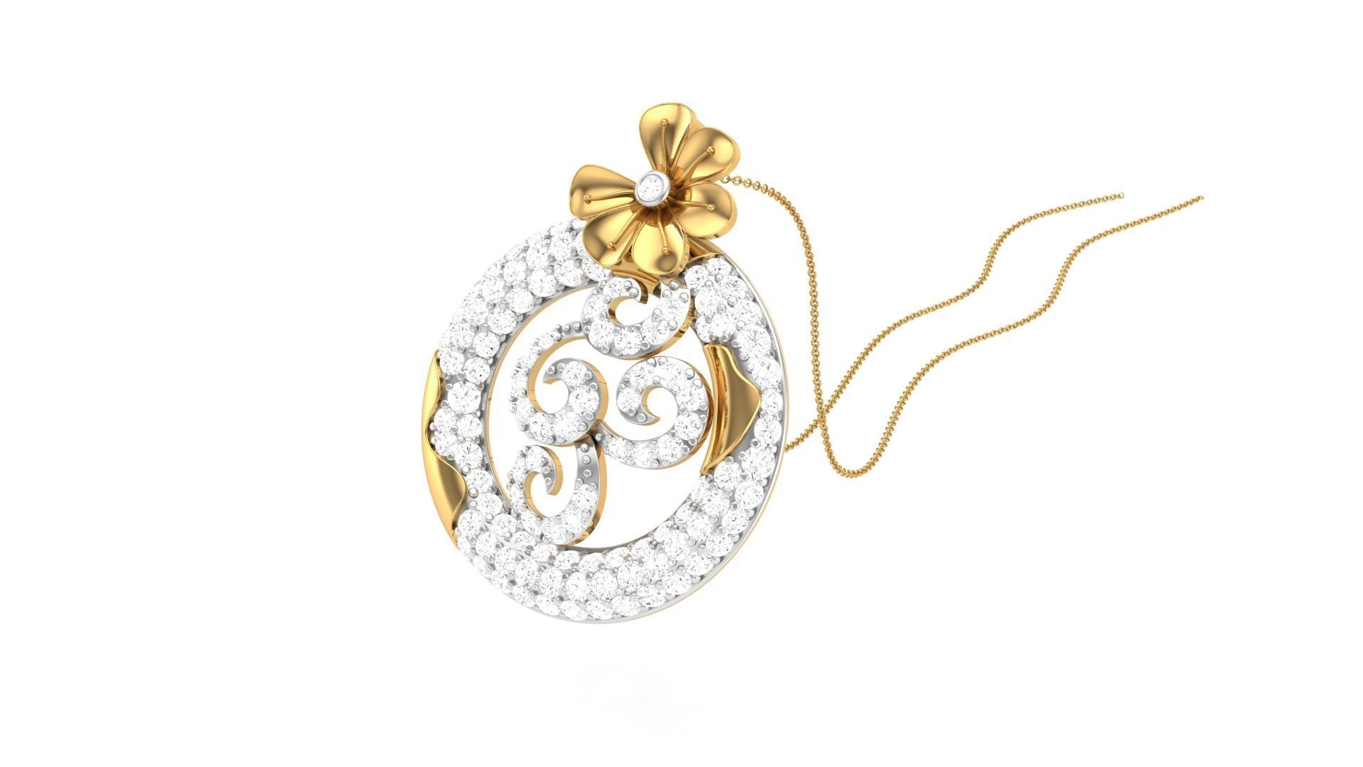 Earring Pendant Set 3dm STL OBJ FBX Renders Details 3D print model_10