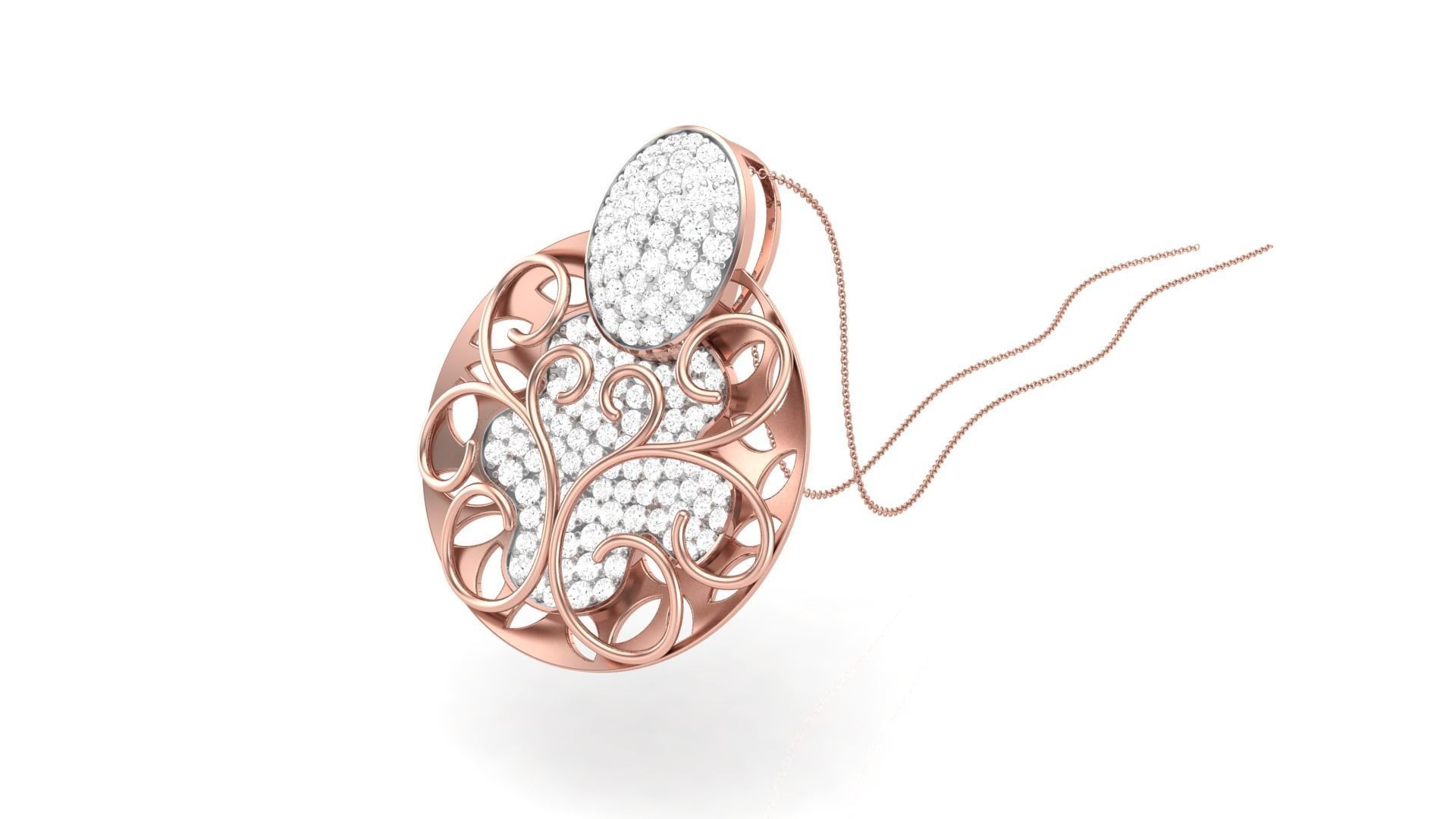 Earring Pendant Set 3dm STL OBJ FBX Renders Details 3D print model_11