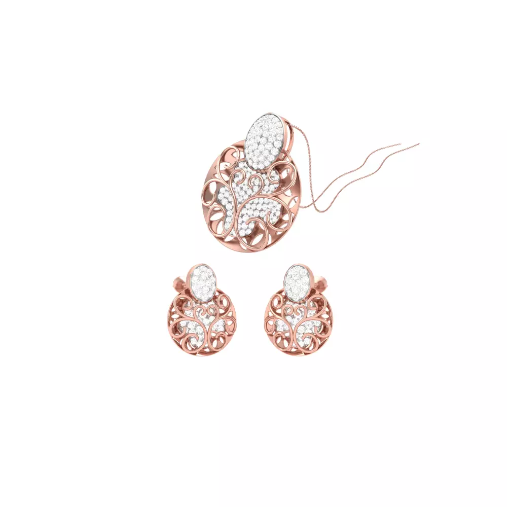 Earring Pendant Set 3dm STL OBJ FBX Renders Details 3D print model_0