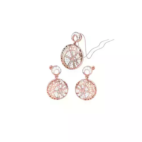Earring Pendant Set 3dm STL OBJ FBX Renders Details