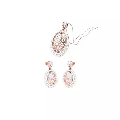 Earring Pendant Set 3dm STL OBJ FBX Renders Details