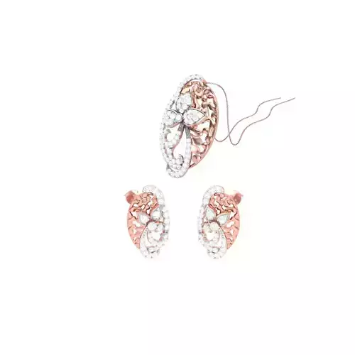 Earring Pendant Set 3dm STL OBJ FBX Renders Details