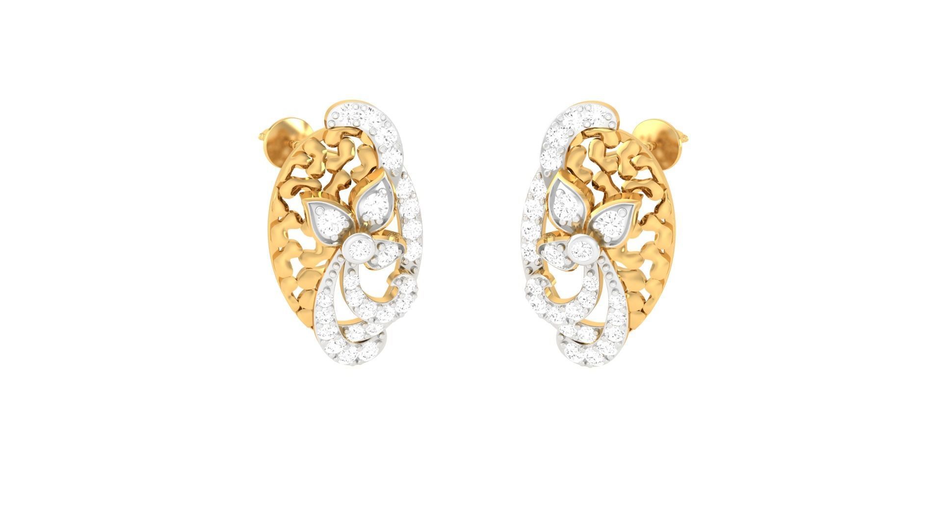 Earring Pendant Set 3dm STL OBJ FBX Renders Details 3D print model_3