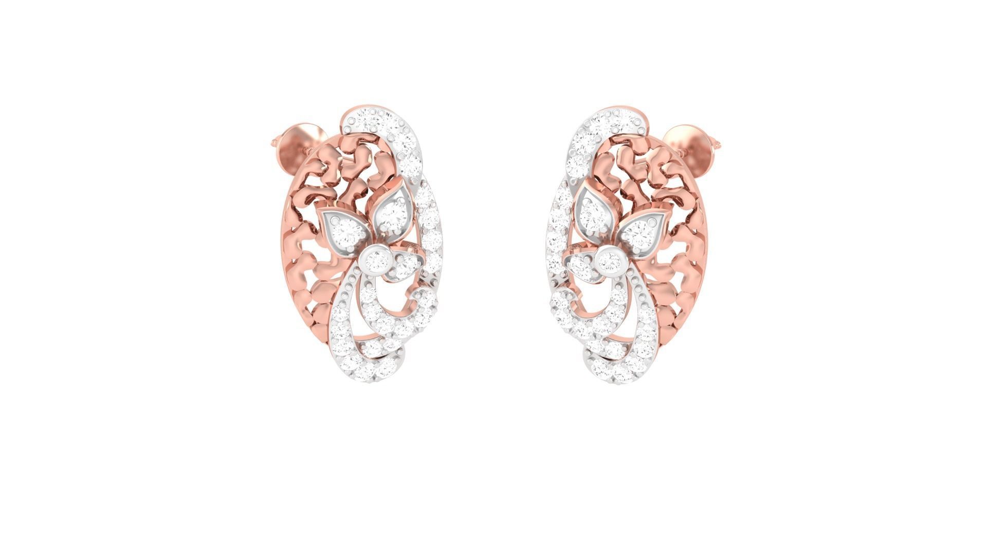 Earring Pendant Set 3dm STL OBJ FBX Renders Details 3D print model_4