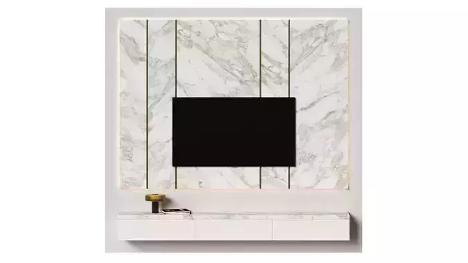 TV set 9 marble mirror with frame