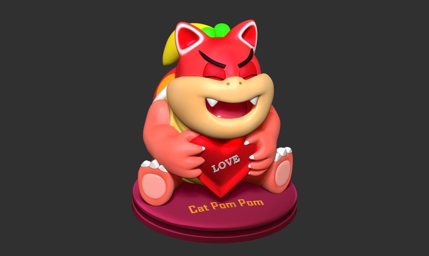 Cat Pom Pom 3D print model_9