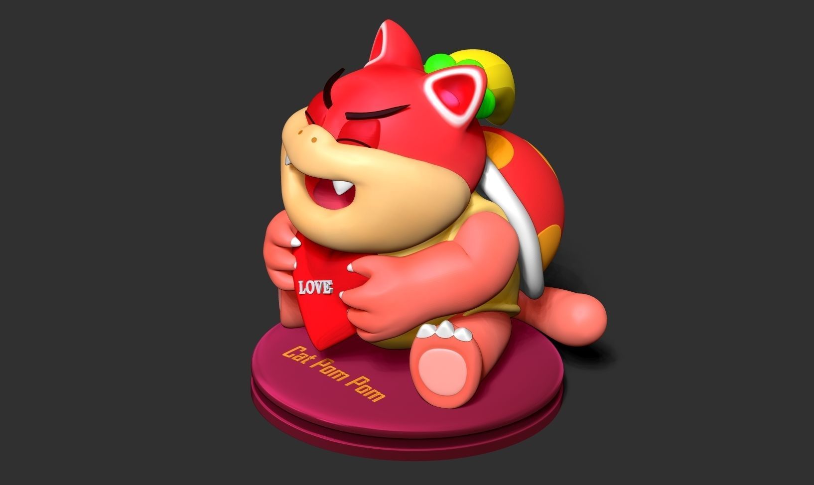 Cat Pom Pom 3D print model_11