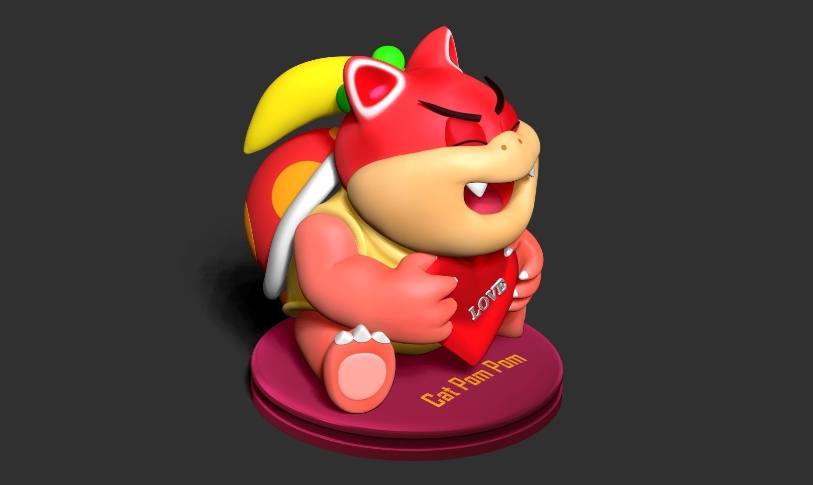 Cat Pom Pom 3D print model_13