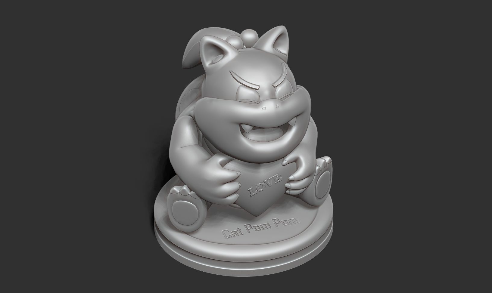 Cat Pom Pom 3D print model_10