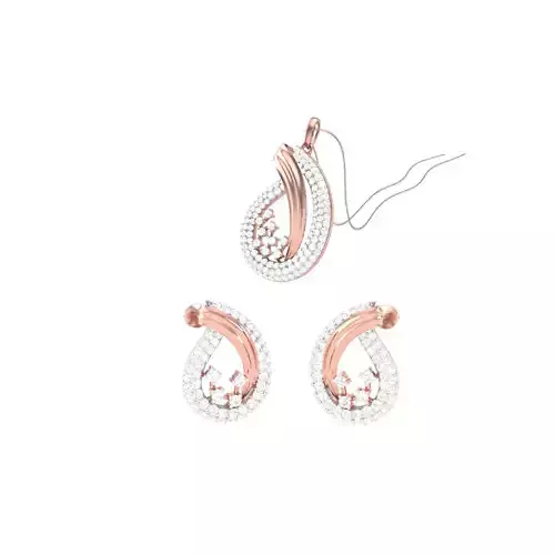 Earring Pendant Set 3dm STL OBJ FBX Renders Details