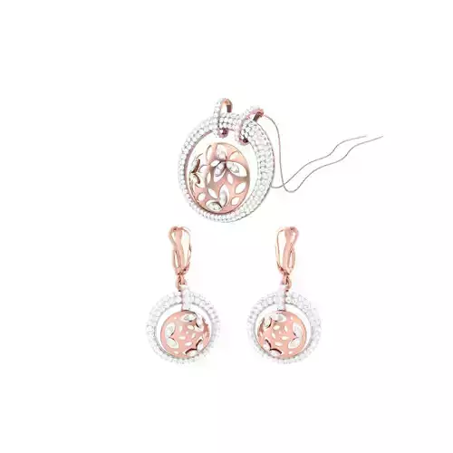 Earring Pendant Set 3dm STL OBJ FBX Renders Details