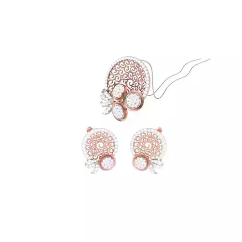 Earring Pendant Set 3dm STL OBJ FBX Renders Details