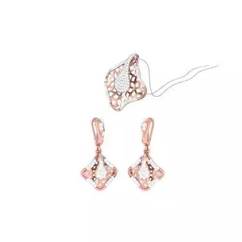 Earring Pendant Set 3dm STL OBJ FBX Renders Details