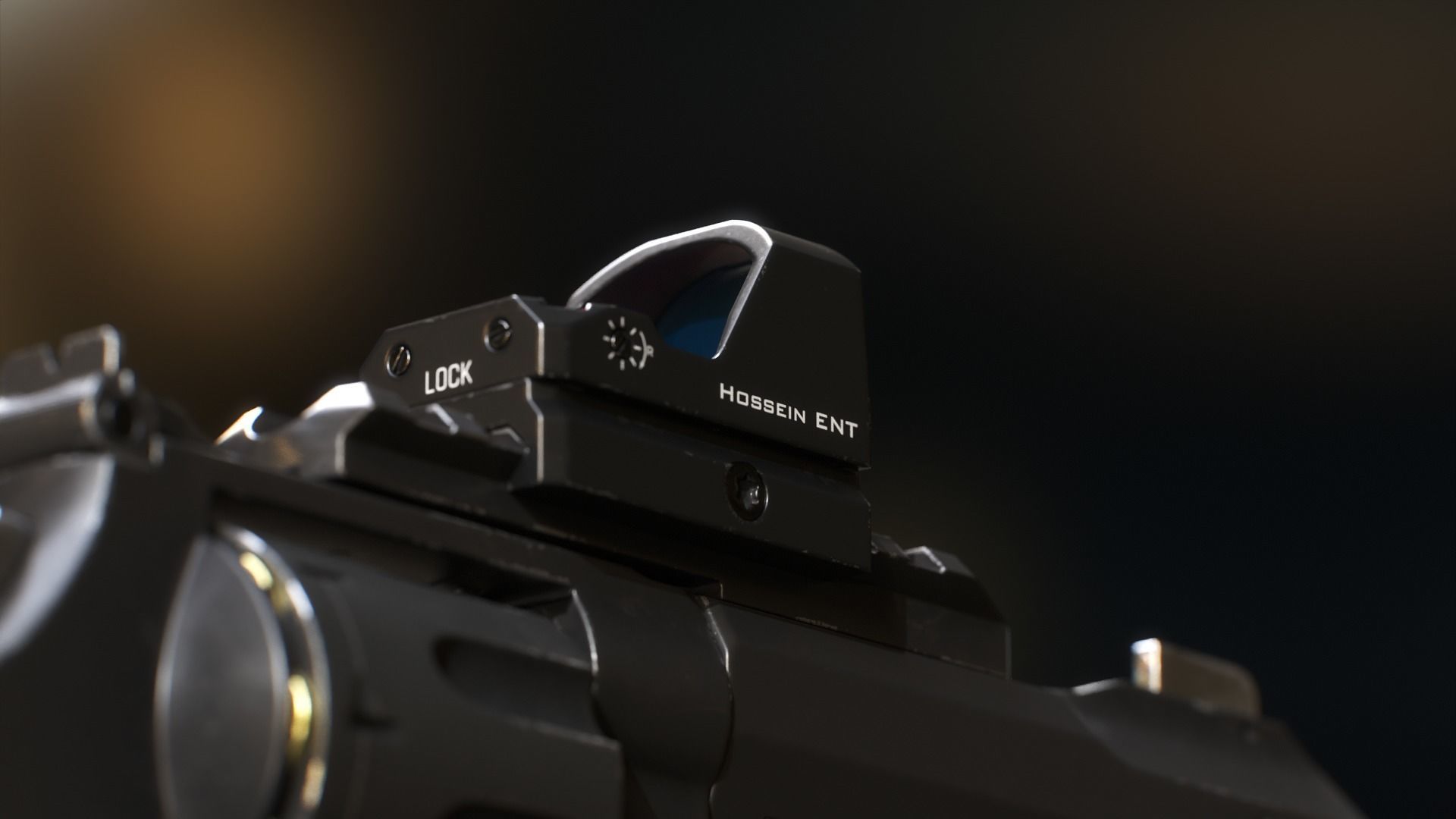 SW Revolver Low-poly 3D model_8