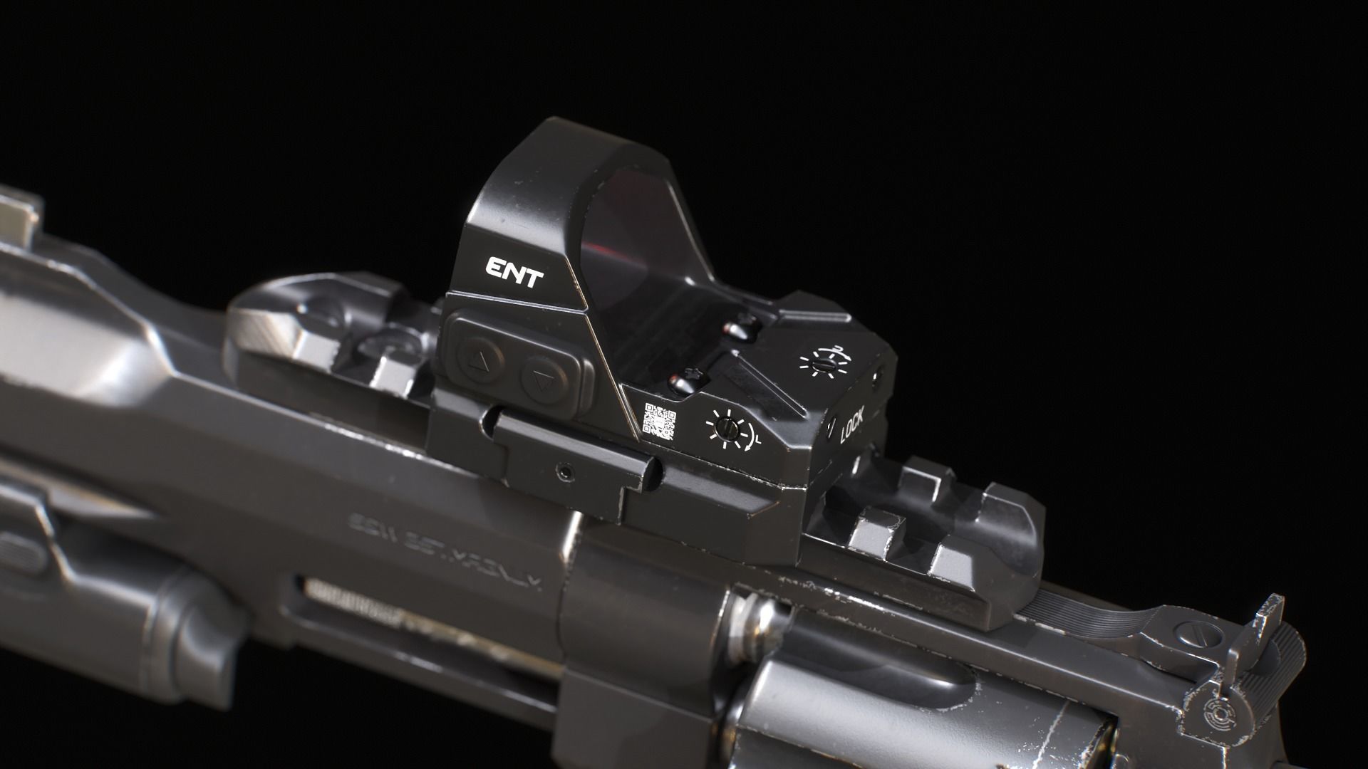 SW Revolver Low-poly 3D model_7