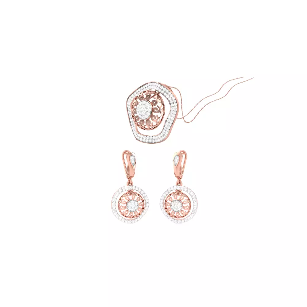 Earring Pendant Set 3dm STL OBJ FBX Renders Details 3D print model_0