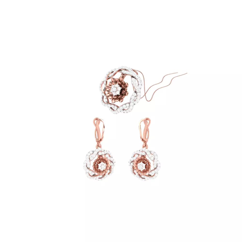 Earring Pendant Set 3dm STL OBJ FBX Renders Details 3D print model_0