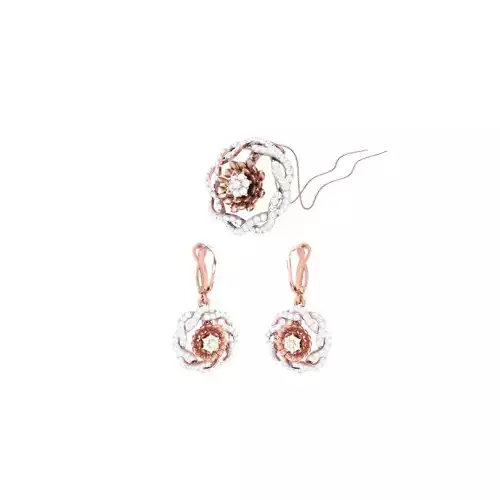 Earring Pendant Set 3dm STL OBJ FBX Renders Details