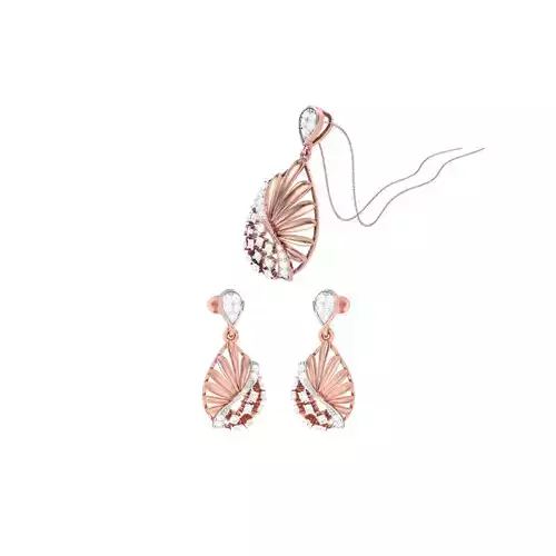 Earring Pendant Set 3dm STL OBJ FBX Renders Details