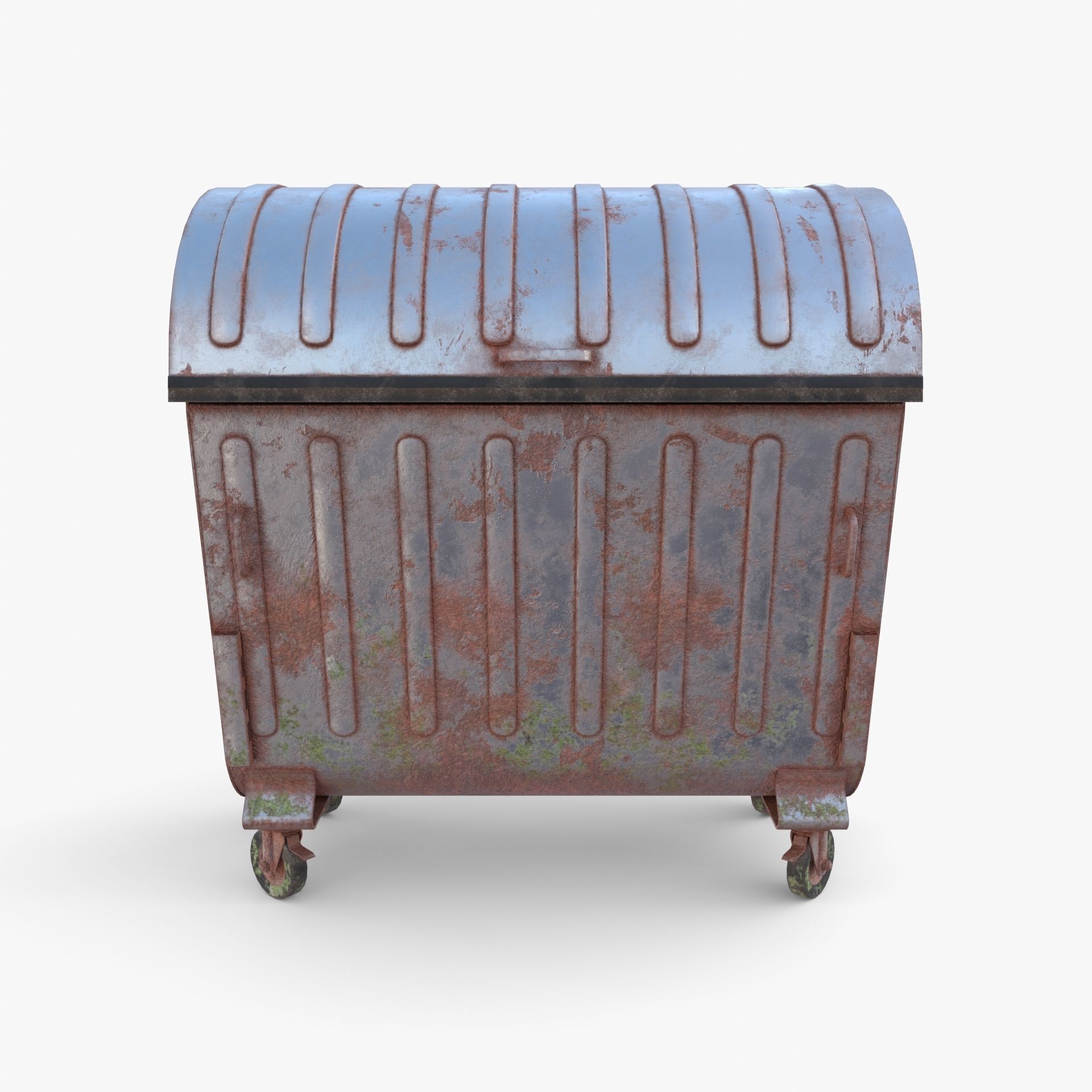 Dumpster v1 weathered Low-poly 3D model_5