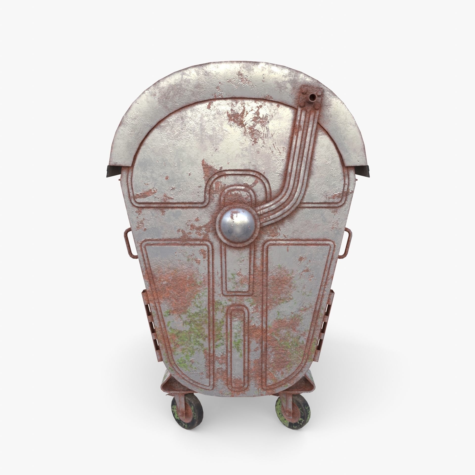 Dumpster v1 weathered Low-poly 3D model_2